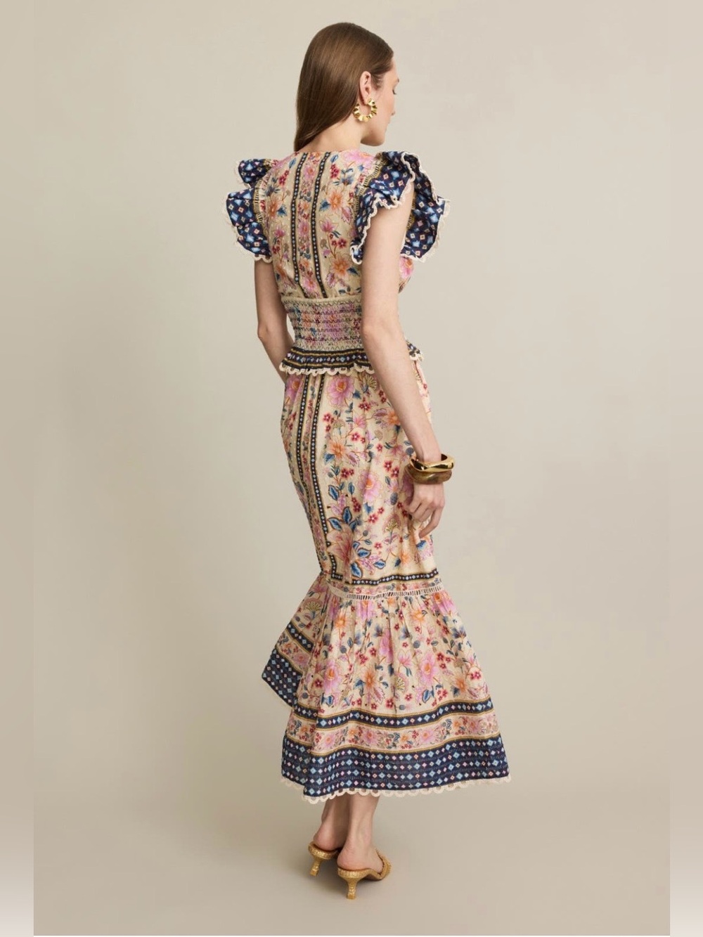 FARM Rio Multi Superbloom Tapestry Maxi Dress Size Small - Picture 4 of 13